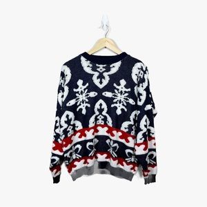 Cabin Creek Vintage Sweater Red White and Blue Patriotic